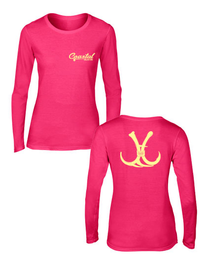 women's coastal branded long sleeve hunting or fishing shirt